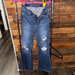 American Eagle Outfitters Distressed Flare Jeans